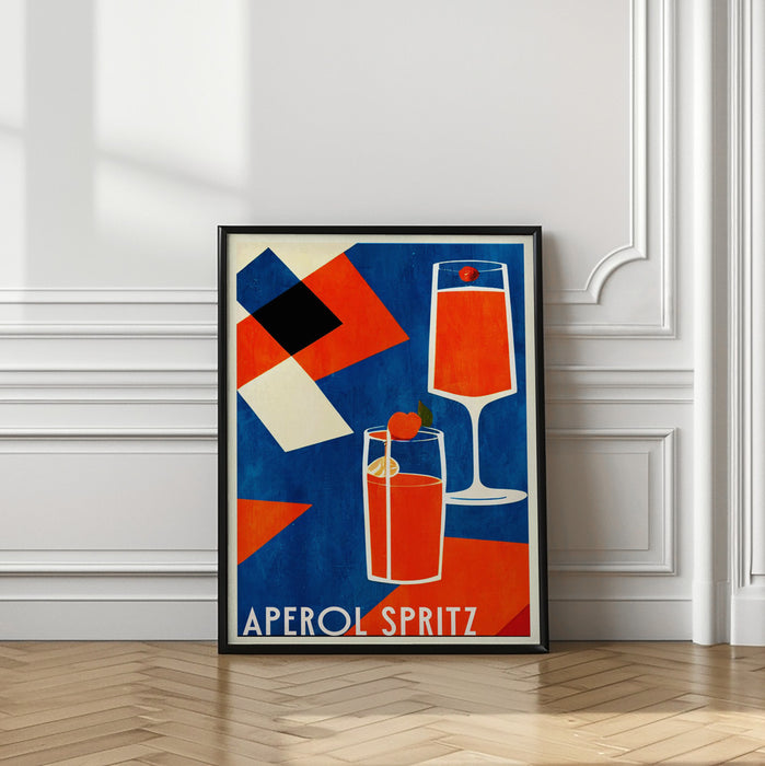 Aperol Spritz Framed Art Modern Wall Decor