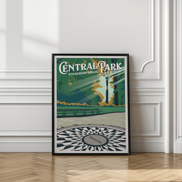 Central Park New York Travel Print Framed Art Modern Wall Decor