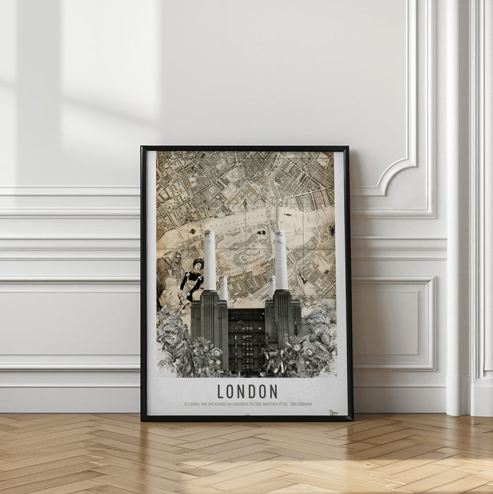 London Battersea (City Breaks) Framed Art Modern Wall Decor