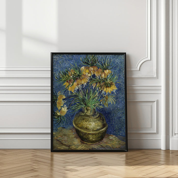 Vincent Van Gogh's Imperial Fritillaries In a Copper Vase (1887) Framed Art Modern Wall Decor