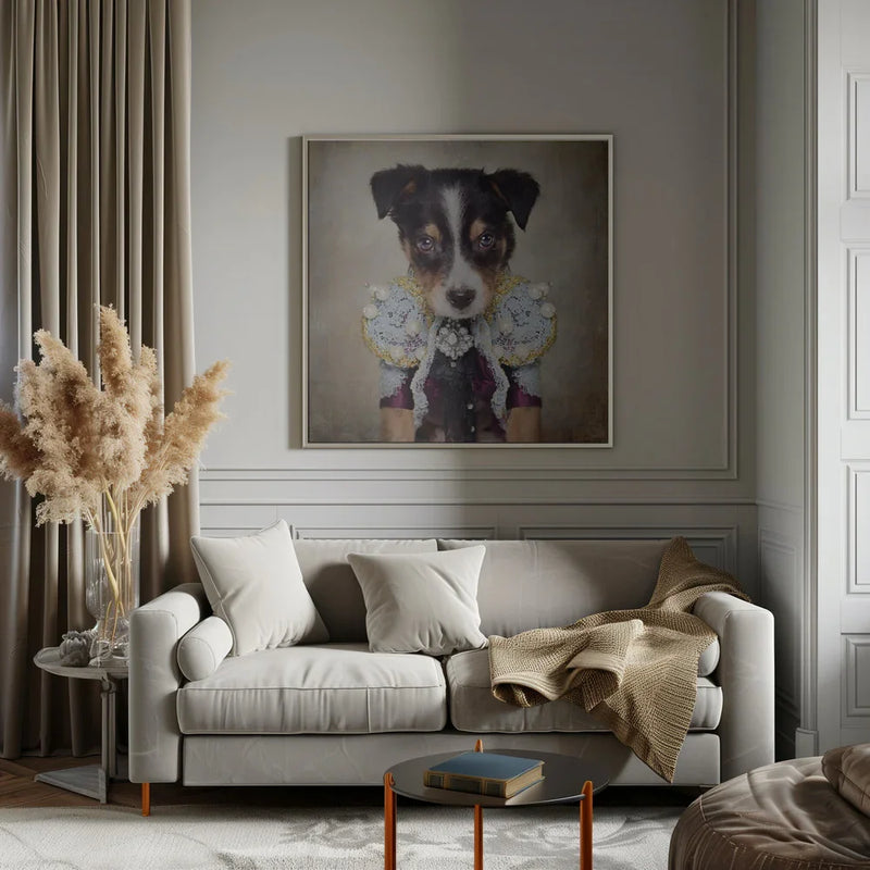 Shelter Pets Project - Loki Square Canvas Art  Tammy Swarek 