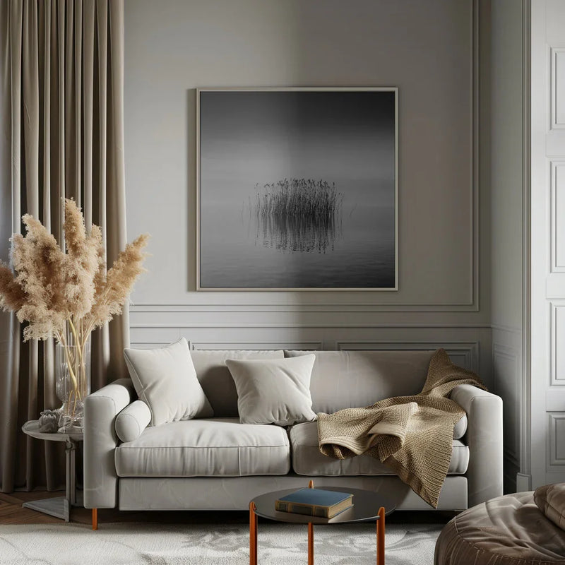 Black and White Silence Square Canvas Art  George Digalakis 