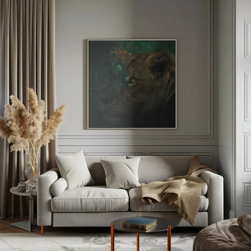 Eye Contact Square Canvas Art  Ahmed Sobhi 