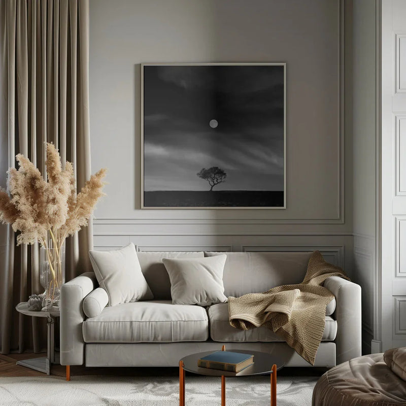 Stories under the Moon (No.5) by Hsiao-Yang Fei Square Canvas Print Art for Modern Home Decor. Decorate your office or living room with canvas artwork