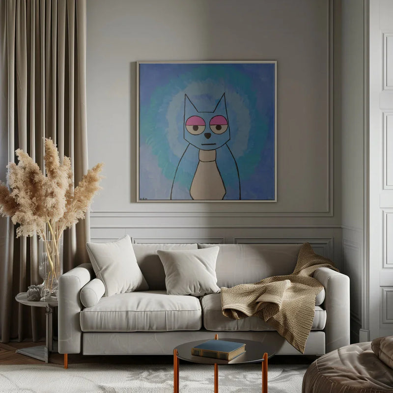 Cat Square Canvas Art  Gulnara Khamitova 