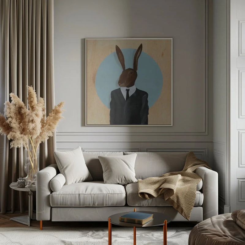 David Lynch Rabbit Square Canvas Art  Famous When Dead 