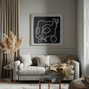 Black Scribble Lines 1 by Sharyn Bursic Square Canvas Print Art for Modern Home Decor. Decorate your office or living room with canvas artwork