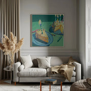 Birthday Cake by Key and Sea Creative Square Canvas Print Art for Modern Home Decor. Decorate your office or living room with canvas artwork