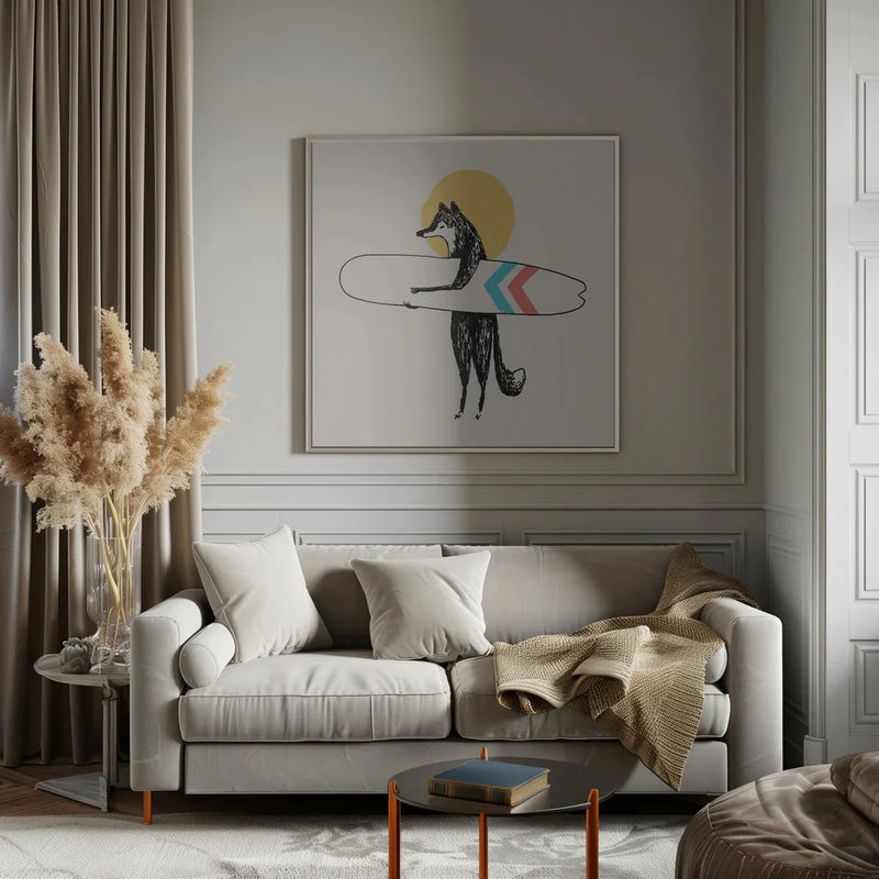 Here Comes the Sun Square Canvas Art  Florent Bodart 