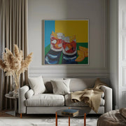 Negronis No2 by Alice Straker Square Canvas Print Art for Modern Home Decor. Decorate your office or living room with canvas artwork