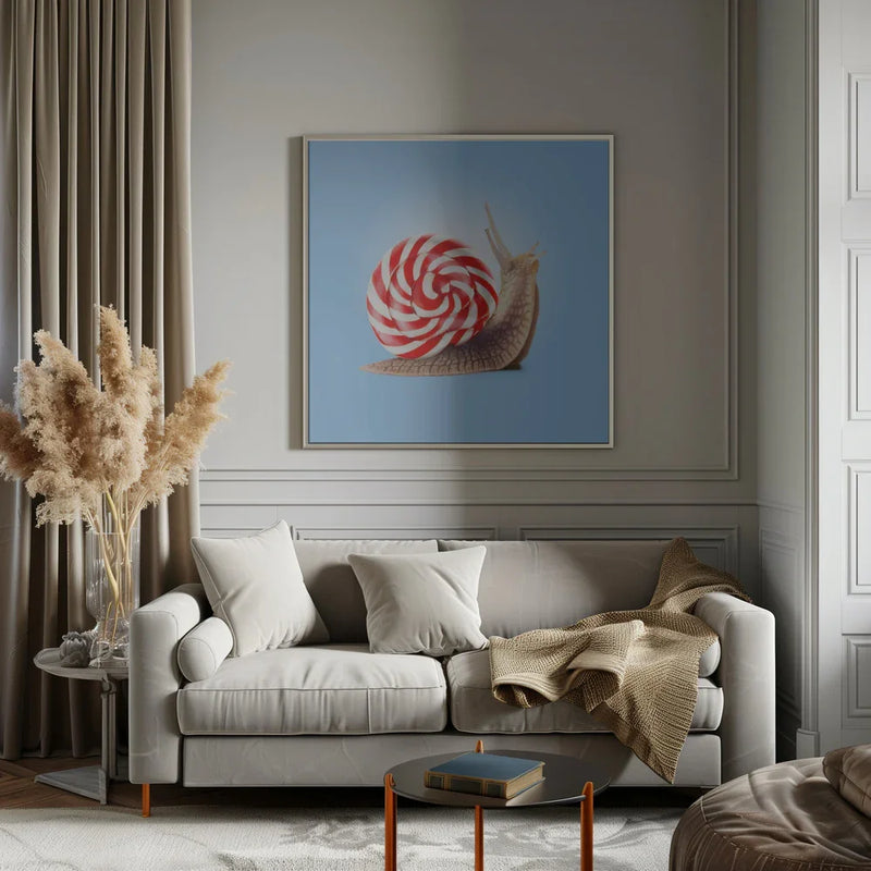 Snail Candy Square Canvas Art  Artem Pozdniakov 