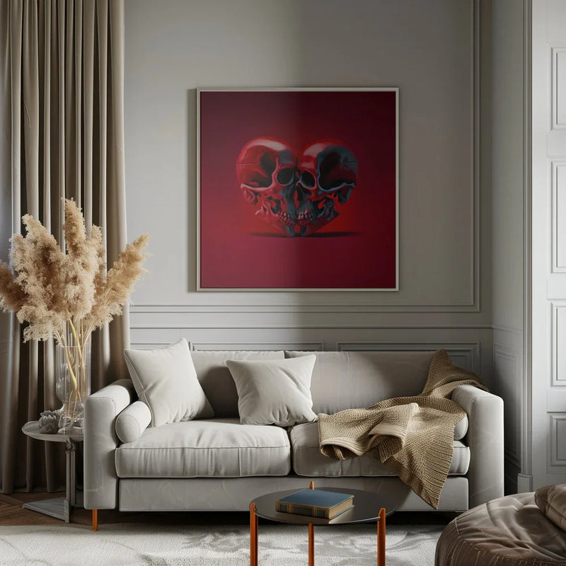 Death Love by Artem Pozdniakov Square Canvas Print Art for Modern Home Decor. Decorate your office or living room with canvas artwork