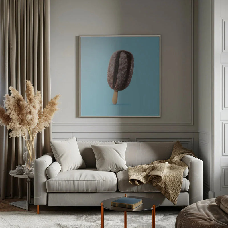 Ice Ice Coffee by Artem Pozdniakov Square Canvas Print Art for Modern Home Decor. Decorate your office or living room with canvas artwork