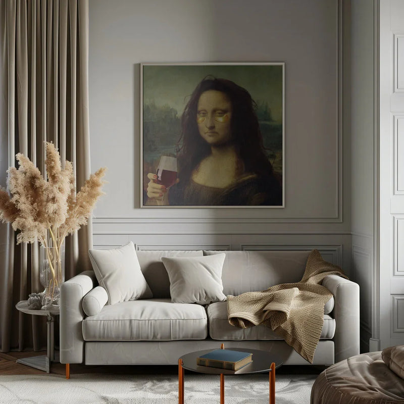 Monday Lisa by Artem Pozdniakov Square Canvas Print Art for Modern Home Decor. Decorate your office or living room with canvas artwork