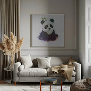 Baby Panda by Emel Tunaboylu Square Canvas Print Art for Modern Home Decor. Decorate your office or living room with canvas artwork