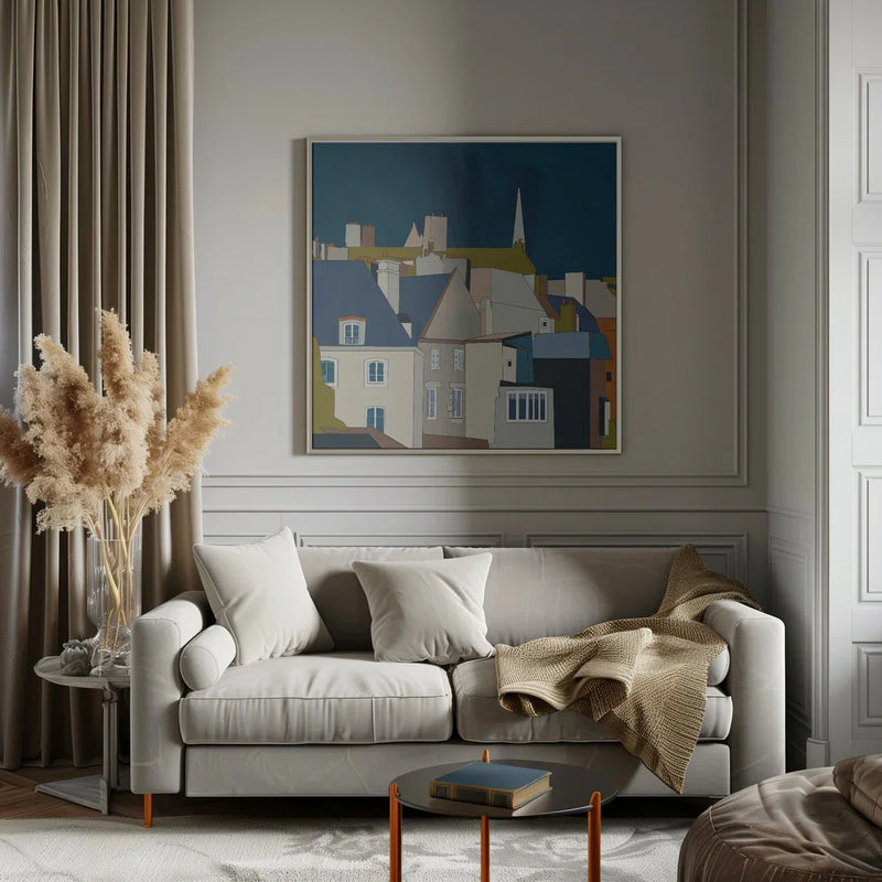 Saint Malo Kopie by Ana Rut Bre Square Canvas Print Art for Modern Home Decor. Decorate your office or living room with canvas artwork