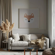 Blush Fox by Orara Studio Square Canvas Print Art for Modern Home Decor. Decorate your office or living room with canvas artwork