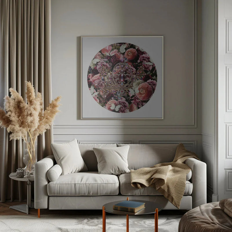 Paisley Blooms & Crow by Sue Skellern Square Canvas Print Art for Modern Home Decor. Decorate your office or living room with canvas artwork