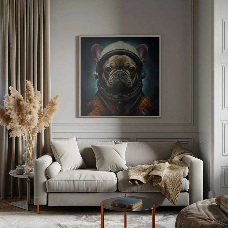 A Dog 2 by Bilge Paksoylu Square Canvas Print Art for Modern Home Decor. Decorate your office or living room with canvas artwork