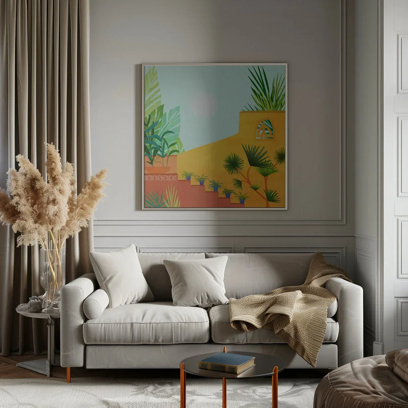 Colorful Garden by Kristian Gallagher Square Canvas Print Art for Modern Home Decor. Decorate your office or living room with canvas artwork