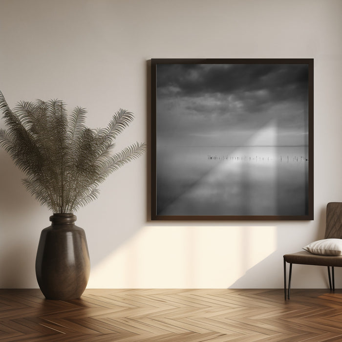 Sixty shades of gray Square Poster Art Print by George Digalakis