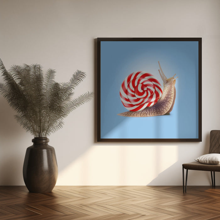 Snail Candy Square Poster Art Print by Artem Pozdniakov
