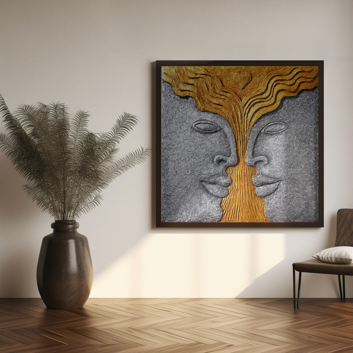 TREE OF LOVE Square Canvas Art Print