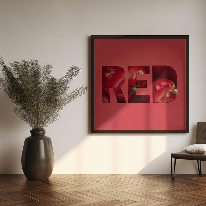 Red Square Canvas Art Print