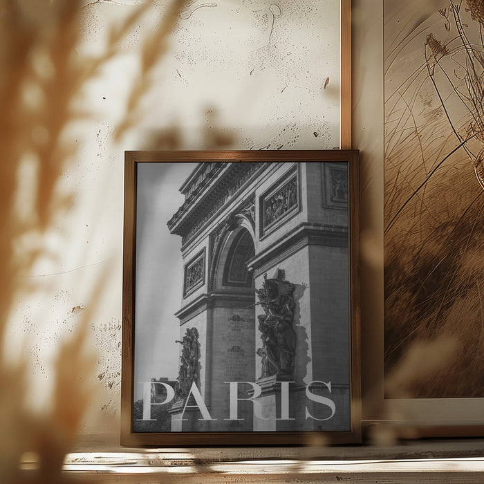 Paris Text 6 Framed Art Modern Wall Decor