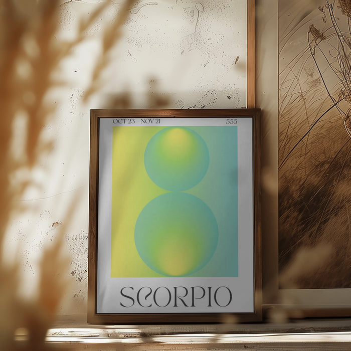 Scorpio Framed Art Modern Wall Decor