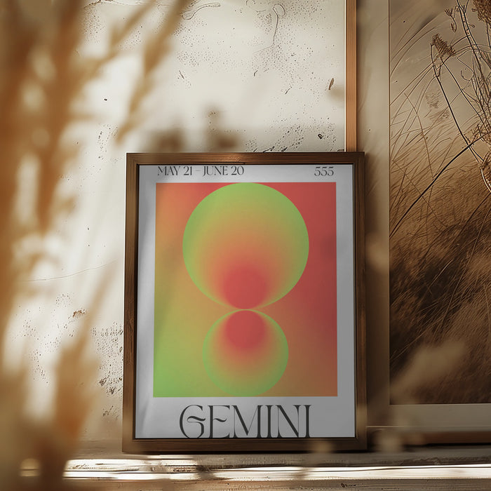 Gemini Framed Art Modern Wall Decor