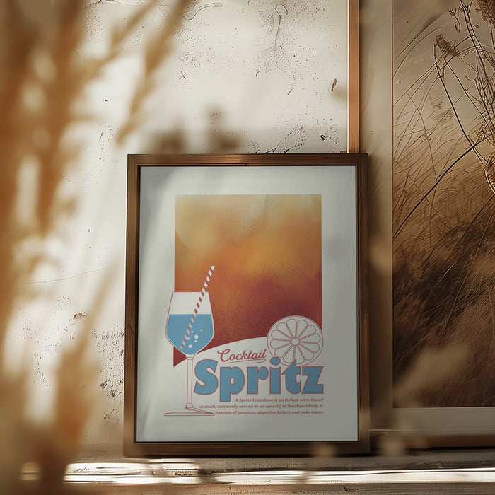 Aperol Spritz print Framed Art Modern Wall Decor