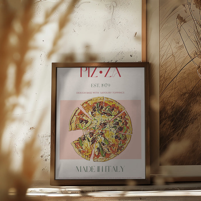Pizza Framed Art Modern Wall Decor