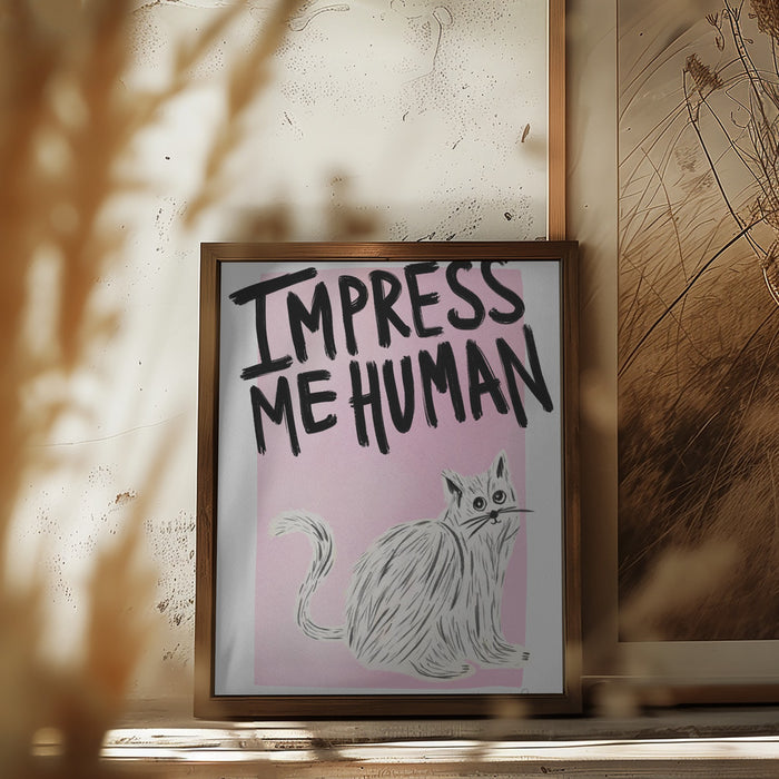 Cat Owner - Impress Me Human Framed Art Modern Wall Decor