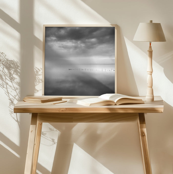 Sixty shades of gray Square Poster Art Print by George Digalakis