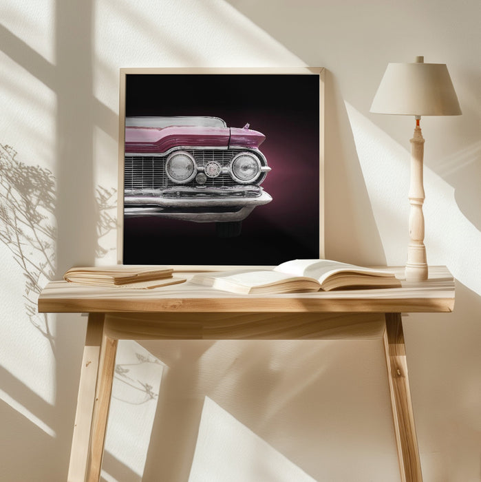 US classic car 1959 Super 88 Square Poster Art Print by Beate Gube