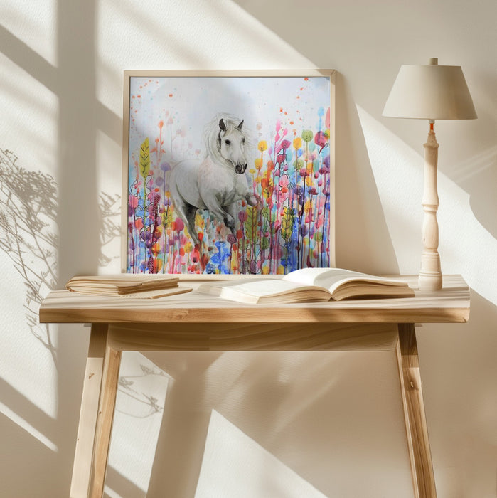Toujours Sauvage Square Poster Art Print by Sylvie Demers