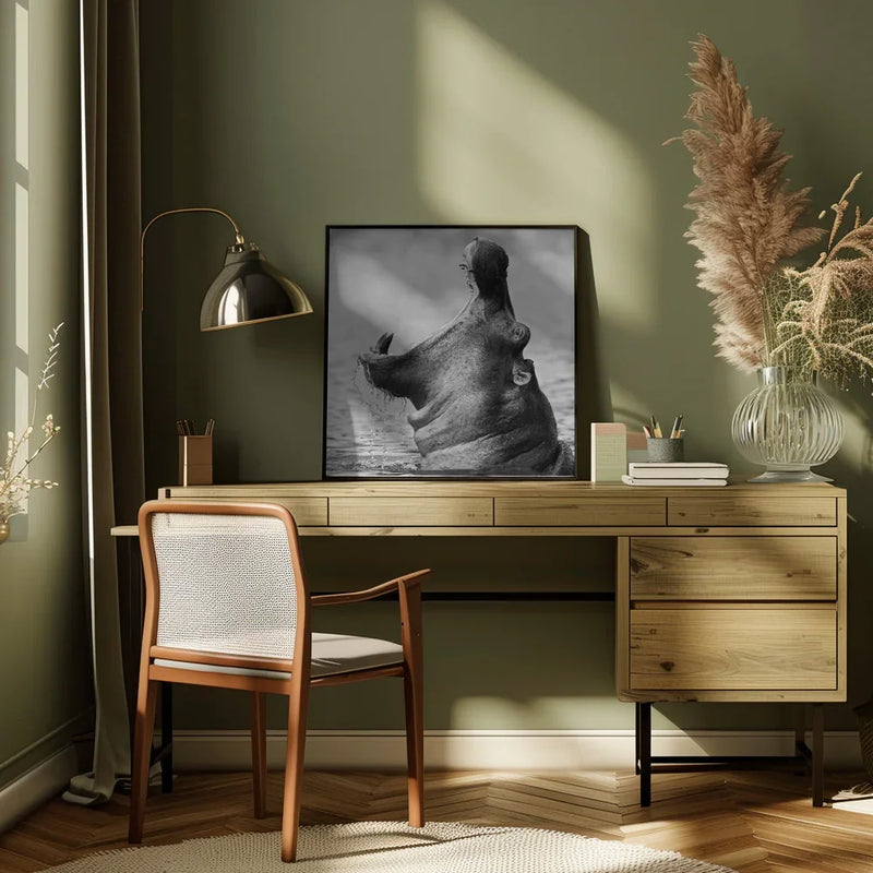 The Mouth by Marco Pozzi Square Canvas Print Art for Modern Home Decor. Decorate your office or living room with canvas artwork