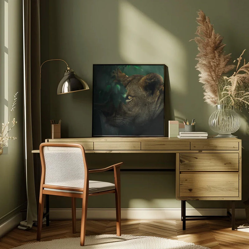 Eye Contact Square Canvas Art  Ahmed Sobhi 