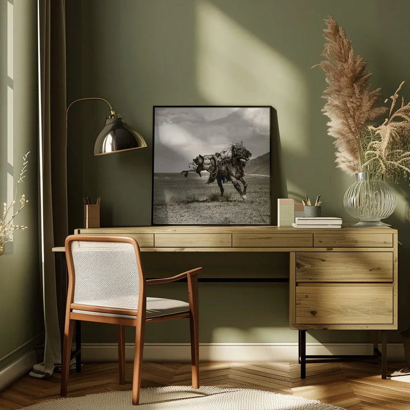 Galloping by Rachel Pansky Square Canvas Print Art for Modern Home Decor. Decorate your office or living room with canvas artwork