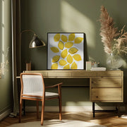 Lemons by Rosana Laiz Blursbyai Square Canvas Print Art for Modern Home Decor. Decorate your office or living room with canvas artwork