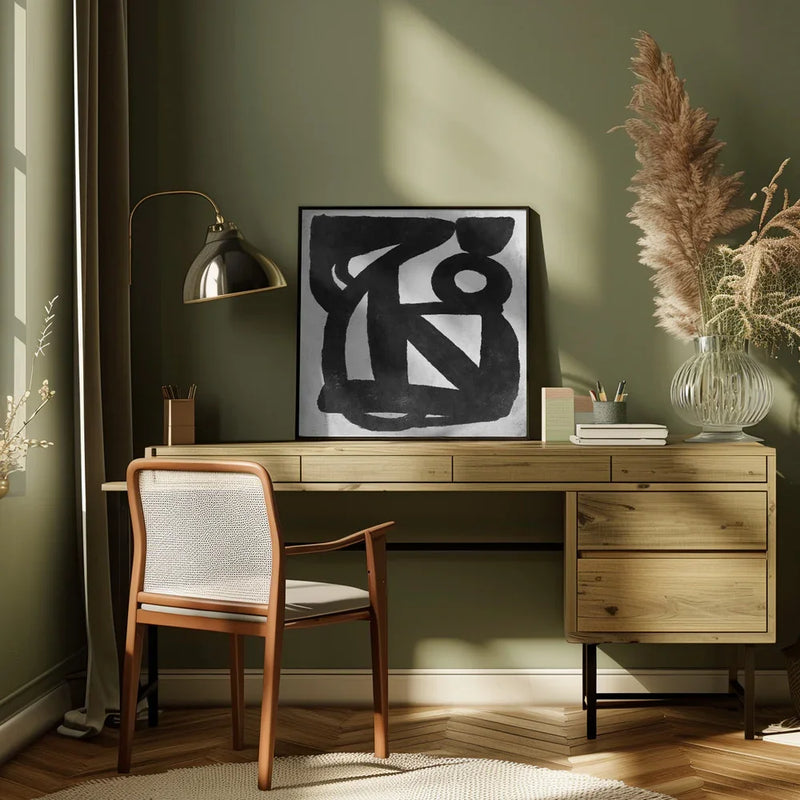 Abstract Melody No4 Square Canvas Art  Dan Hobday 