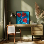 Heart Lollipops by Key and Sea Creative Square Canvas Print Art for Modern Home Decor. Decorate your office or living room with canvas artwork