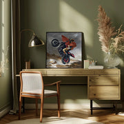 Vroom Vroom! by Artem Pozdniakov Square Canvas Print Art for Modern Home Decor. Decorate your office or living room with canvas artwork