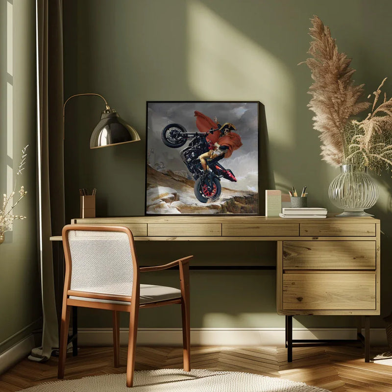 Vroom Vroom! by Artem Pozdniakov Square Canvas Print Art for Modern Home Decor. Decorate your office or living room with canvas artwork