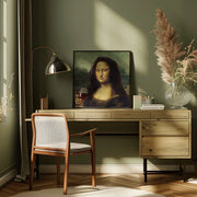 Monday Lisa by Artem Pozdniakov Square Canvas Print Art for Modern Home Decor. Decorate your office or living room with canvas artwork