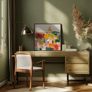 Procida Italy Kopie by Ana Rut Bre Square Canvas Print Art for Modern Home Decor. Decorate your office or living room with canvas artwork