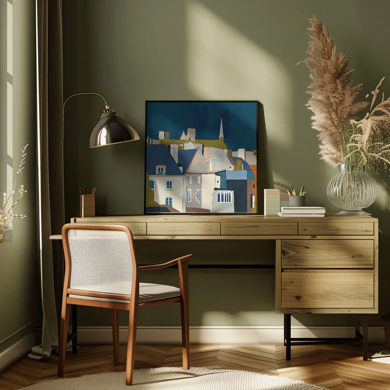 Saint Malo Kopie by Ana Rut Bre Square Canvas Print Art for Modern Home Decor. Decorate your office or living room with canvas artwork