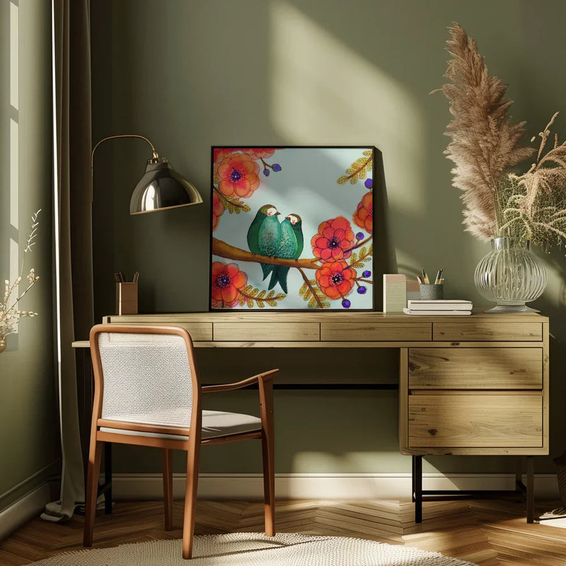 Feather Bellies by Sylvie Demers Square Canvas Print Art for Modern Home Decor. Decorate your office or living room with canvas artwork