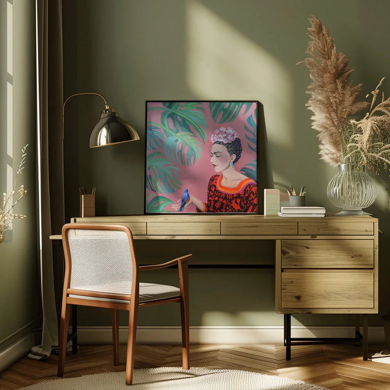 Te Confier Chacun De Mes Secrets by Sylvie Demers Square Canvas Print Art for Modern Home Decor. Decorate your office or living room with canvas artwork